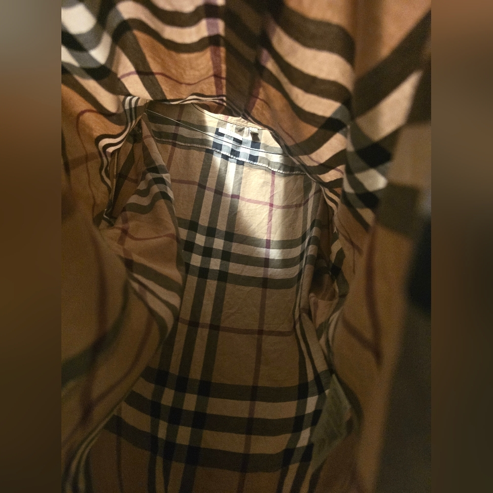 Burberry Brit Men's Beige Vintage Check Button Down Shirt XXL EUC - Picture 8 of 15